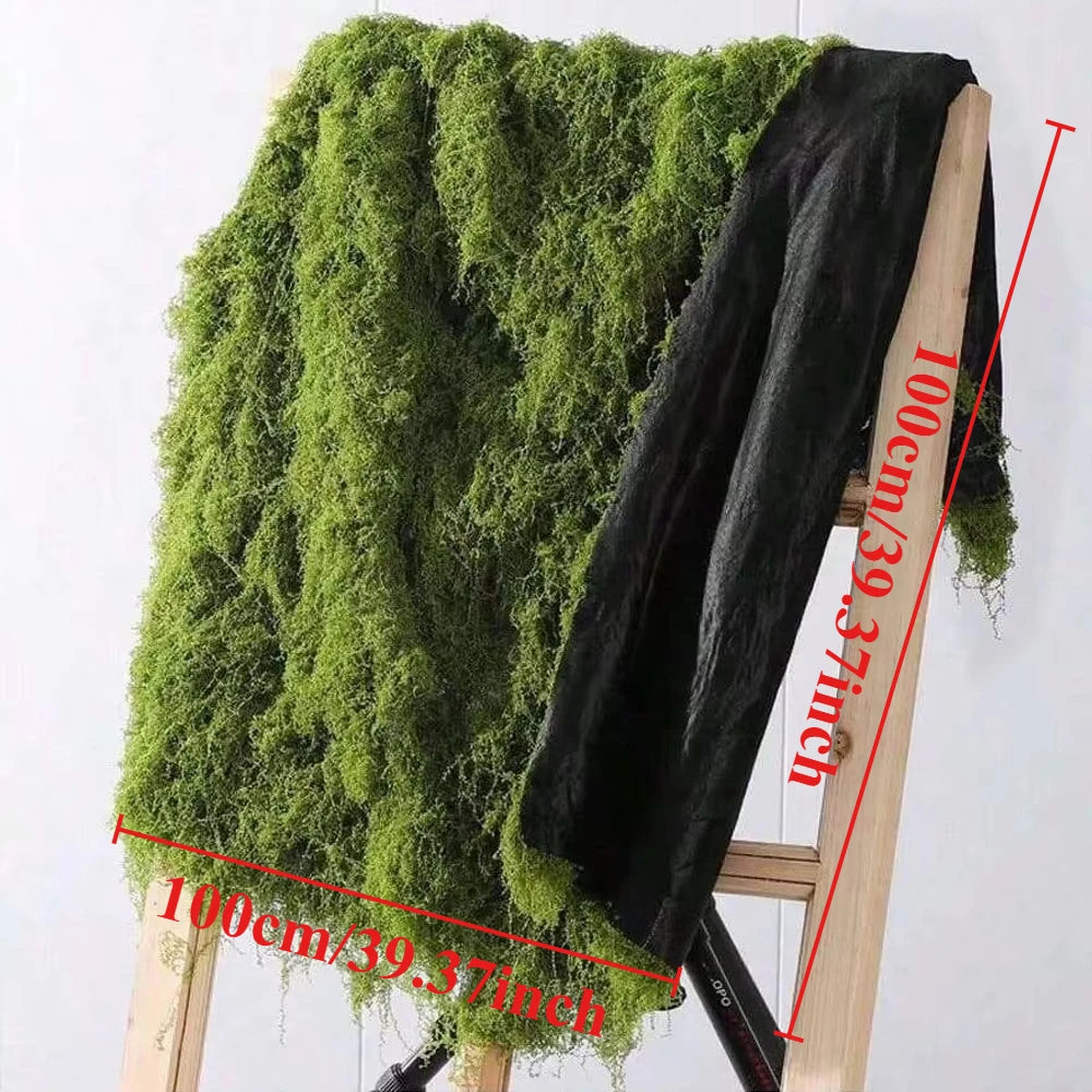 Musgo artificial de 1x1m para artesanato, grama artificial, musgo preservado, plantas verdes para decoração de casa, quarto, jardim e paisagismo